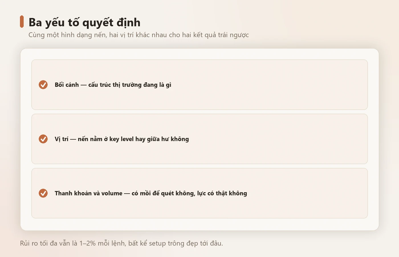 Bối cảnh, vị trí, thanh khoản — ba yếu tố quyết định.