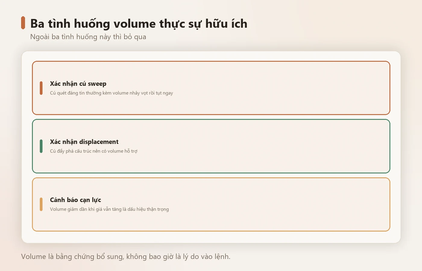 Ba tình huống volume thực sự hữu ích.